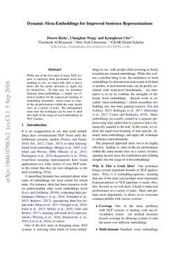 Dynamic Meta-Embeddings for Improved Sentence Representations