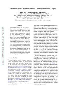 Integrating Stance Detection and Fact Checking in a Unified Corpus