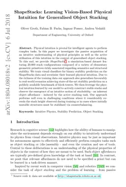 ShapeStacks: Learning Vision-Based Physical Intuition for Generalised
  Object Stacking