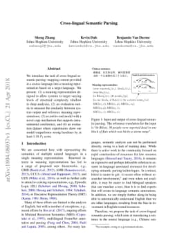 Cross-lingual Semantic Parsing