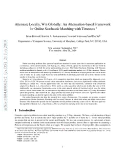 Attenuate Locally, Win Globally: An Attenuation-based Framework for
  Online Stochastic Matching with Timeouts