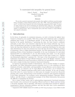 A constrained risk inequality for general losses