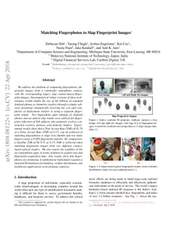 Matching Fingerphotos to Slap Fingerprint Images