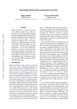 Knowledge-based end-to-end memory networks