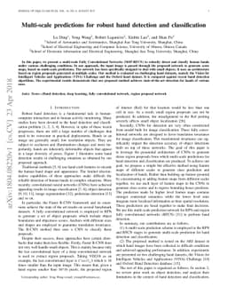 Multi-scale prediction for robust hand detection and classification