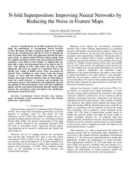N-fold Superposition: Improving Neural Networks by Reducing the Noise in
  Feature Maps
