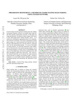 Progressive refinement: a method of coarse-to-fine image parsing using
  stacked network