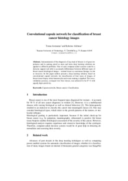Convolutional capsule network for classification of breast cancer
  histology images