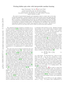 Probing hidden spin order with interpretable machine learning