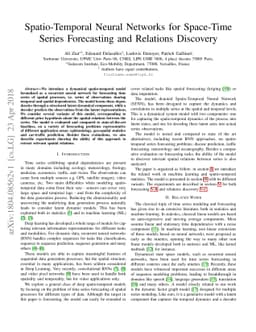 Spatio-Temporal Neural Networks for Space-Time Series Forecasting and
  Relations Discovery