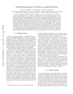 Benchmarking projective simulation in navigation problems