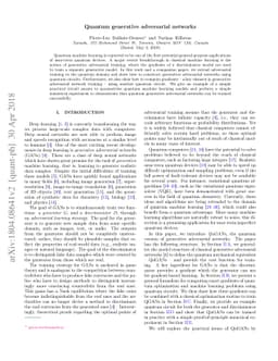 Quantum generative adversarial networks