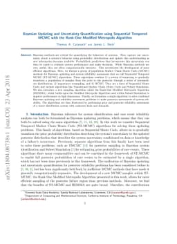 Bayesian Updating and Uncertainty Quantification using Sequential
  Tempered MCMC with the Rank-One Modified Metropolis Algorithm