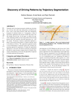 Discovery of Driving Patterns by Trajectory Segmentation