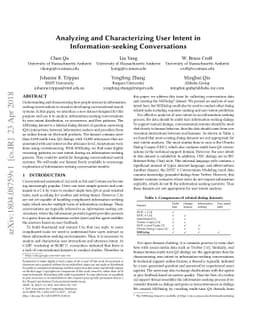 Analyzing and Characterizing User Intent in Information-seeking
  Conversations