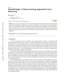 DeepTriangle: A Deep Learning Approach to Loss Reserving