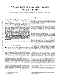 A Closer Look at Weak Label Learning for Audio Events