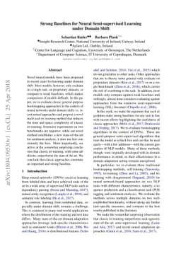 Strong Baselines for Neural Semi-supervised Learning under Domain Shift