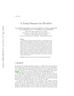 A Visual Distance for WordNet