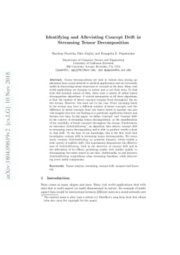 Identifying and Alleviating Concept Drift in Streaming Tensor
  Decomposition