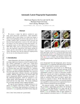 Automatic Latent Fingerprint Segmentation