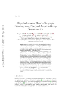 High-Performance Massive Subgraph Counting using Pipelined
  Adaptive-Group Communication