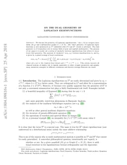 On the Dual Geometry of Laplacian Eigenfunctions