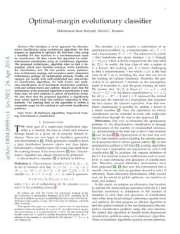 Optimal-margin evolutionary classifier