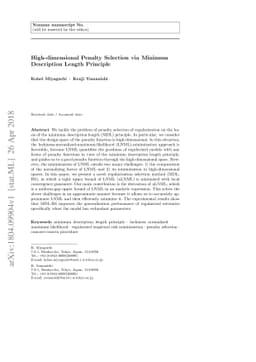 High-dimensional Penalty Selection via Minimum Description Length
  Principle