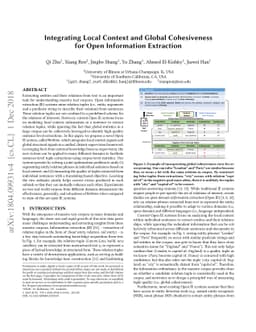 Integrating Local Context and Global Cohesiveness for Open Information
  Extraction