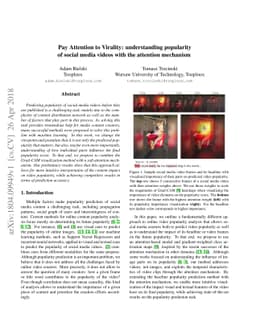 Pay Attention to Virality: understanding popularity of social media
  videos with the attention mechanism