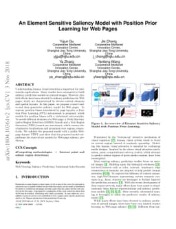 An Element Sensitive Saliency Model with Position Prior Learning for Web
  Pages