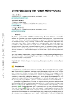 Event Forecasting with Pattern Markov Chains