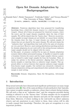 Open Set Domain Adaptation by Backpropagation
