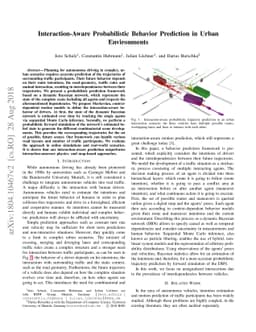 Interaction-Aware Probabilistic Behavior Prediction in Urban
  Environments