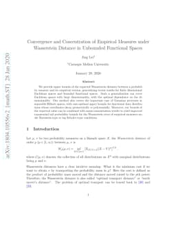Convergence and Concentration of Empirical Measures under Wasserstein
  Distance in Unbounded Functional Spaces