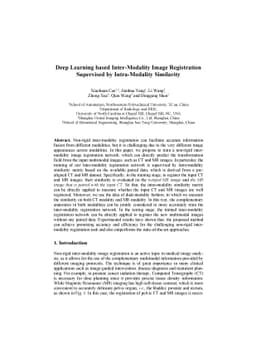 Deep Learning based Inter-Modality Image Registration Supervised by
  Intra-Modality Similarity