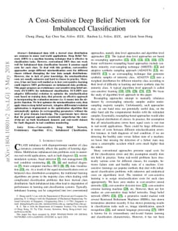 A Cost-Sensitive Deep Belief Network for Imbalanced Classification