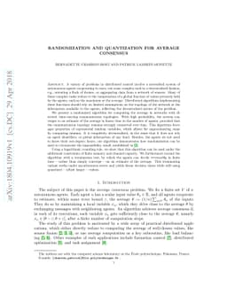 Randomization and quantization for average consensus