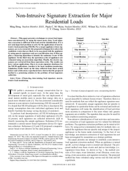 Non-Intrusive Signature Extraction for Major Residential Loads