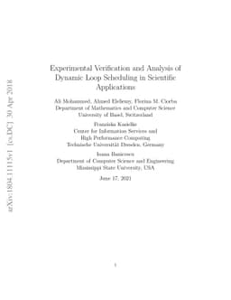 Experimental Verification and Analysis of Dynamic Loop Scheduling in
  Scientific Applications