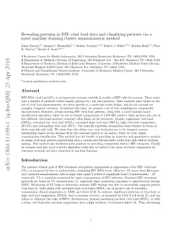 Revealing patterns in HIV viral load data and classifying patients via a
  novel machine learning cluster summarization method