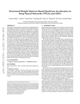 Structured Weight Matrices-Based Hardware Accelerators in Deep Neural
  Networks: FPGAs and ASICs