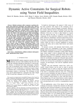 Dynamic Active Constraints for Surgical Robots using Vector Field
  Inequalities