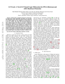 LUT-Lock: A Novel LUT-based Logic Obfuscation for FPGA-Bitstream and
  ASIC-Hardware Protection