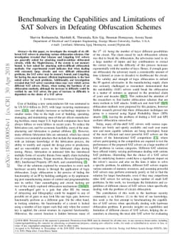 Benchmarking the Capabilities and Limitations of SAT Solvers in
  Defeating Obfuscation Schemes