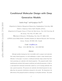 Conditional molecular design with deep generative models