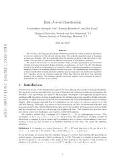 Risk-Averse Classification