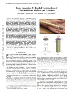 Force Generation by Parallel Combinations of Fiber-Reinforced
  Fluid-Driven Actuators