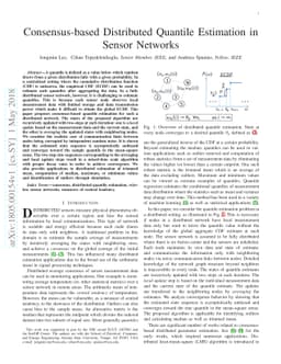 Consensus-based Distributed Quantile Estimation in Sensor Networks